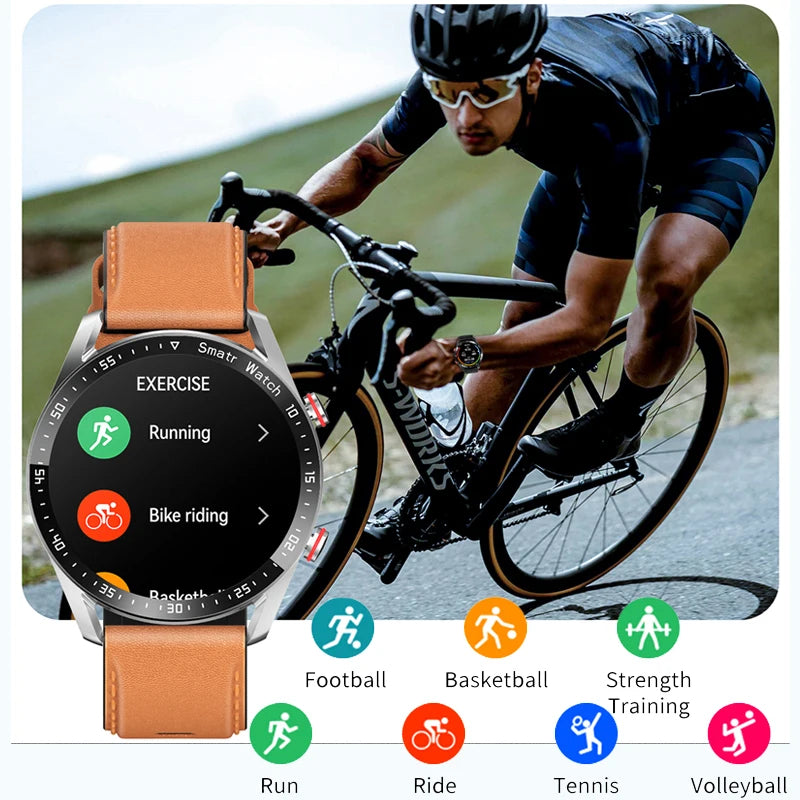 2024 New Bluetooth Call Smart Watch Men Full Touch Screen Sports Fitness Tracker Waterproof ECG+PPG Smartwatch For Android IOS