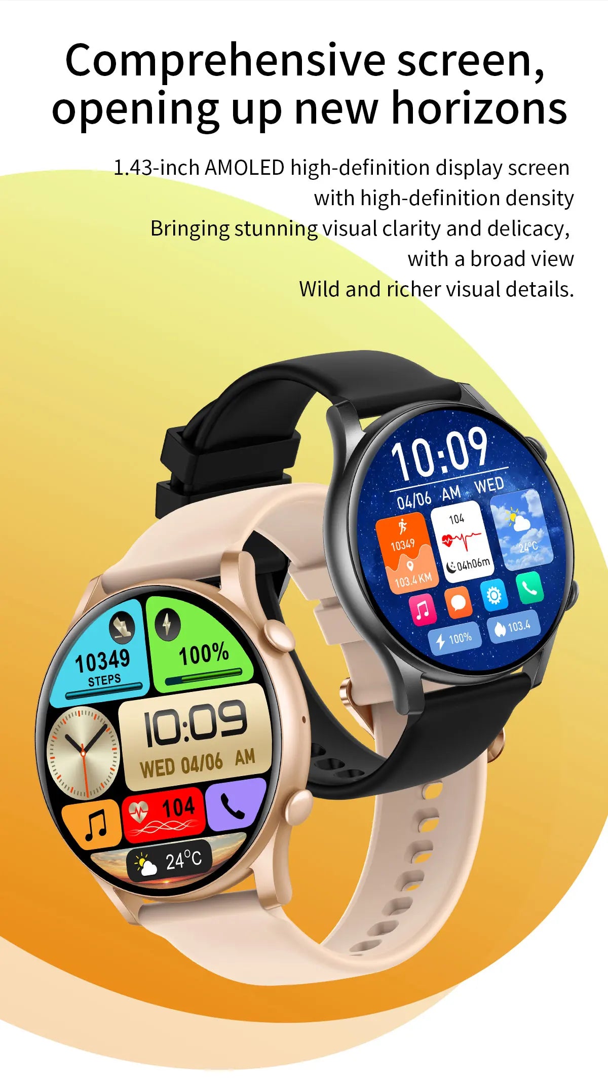 LIGE 2024 Bluetooth Call Smartwatch 1.43'' AMOLED HD Screen Smart Watch for Women Ladies Wristwatch Men Smart Watches, Free Ship