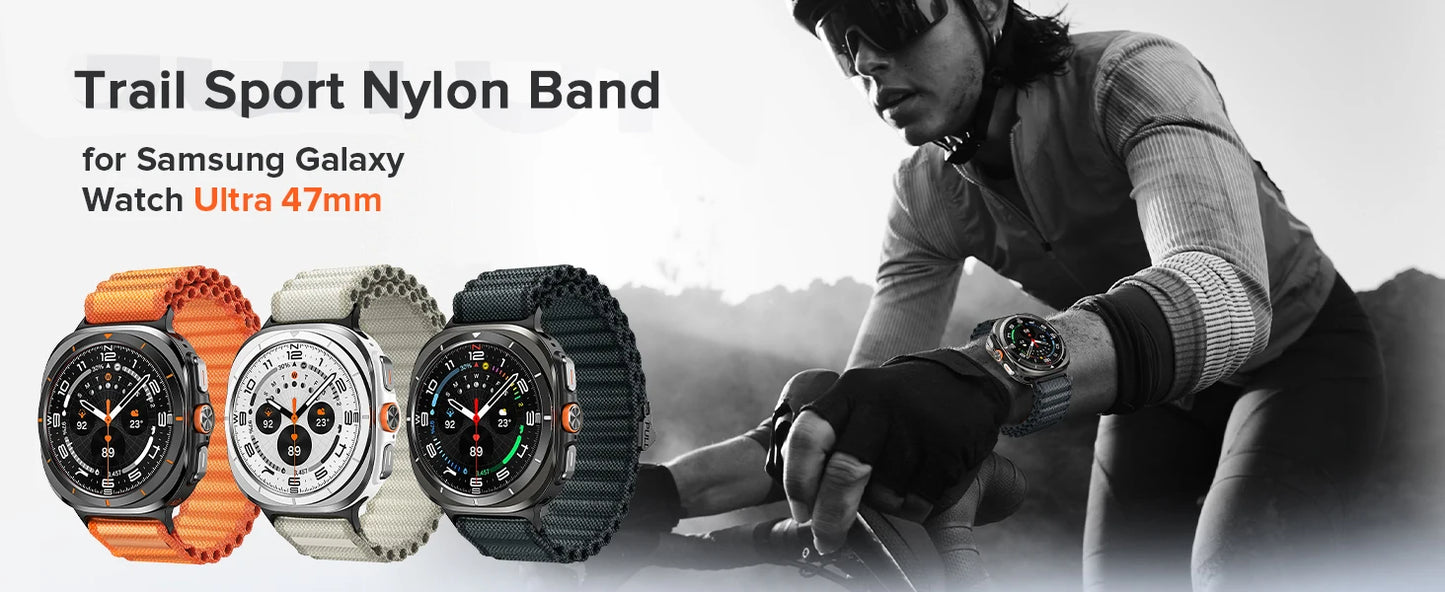 Sport Trail Band For Samsung Galaxy Watch 7 Ultra Strap 47mm accessories Nylon ocean belt bracelet Galaxy watch Ultra band 47 mm