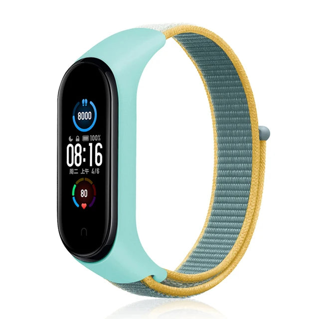 Suitable for Mi Band 3 4 5 Nylon Sports Band Wrist Strap Mi Band 3 4 5 Wrist Strap Suitable for Wrist Strap Wrist Strap