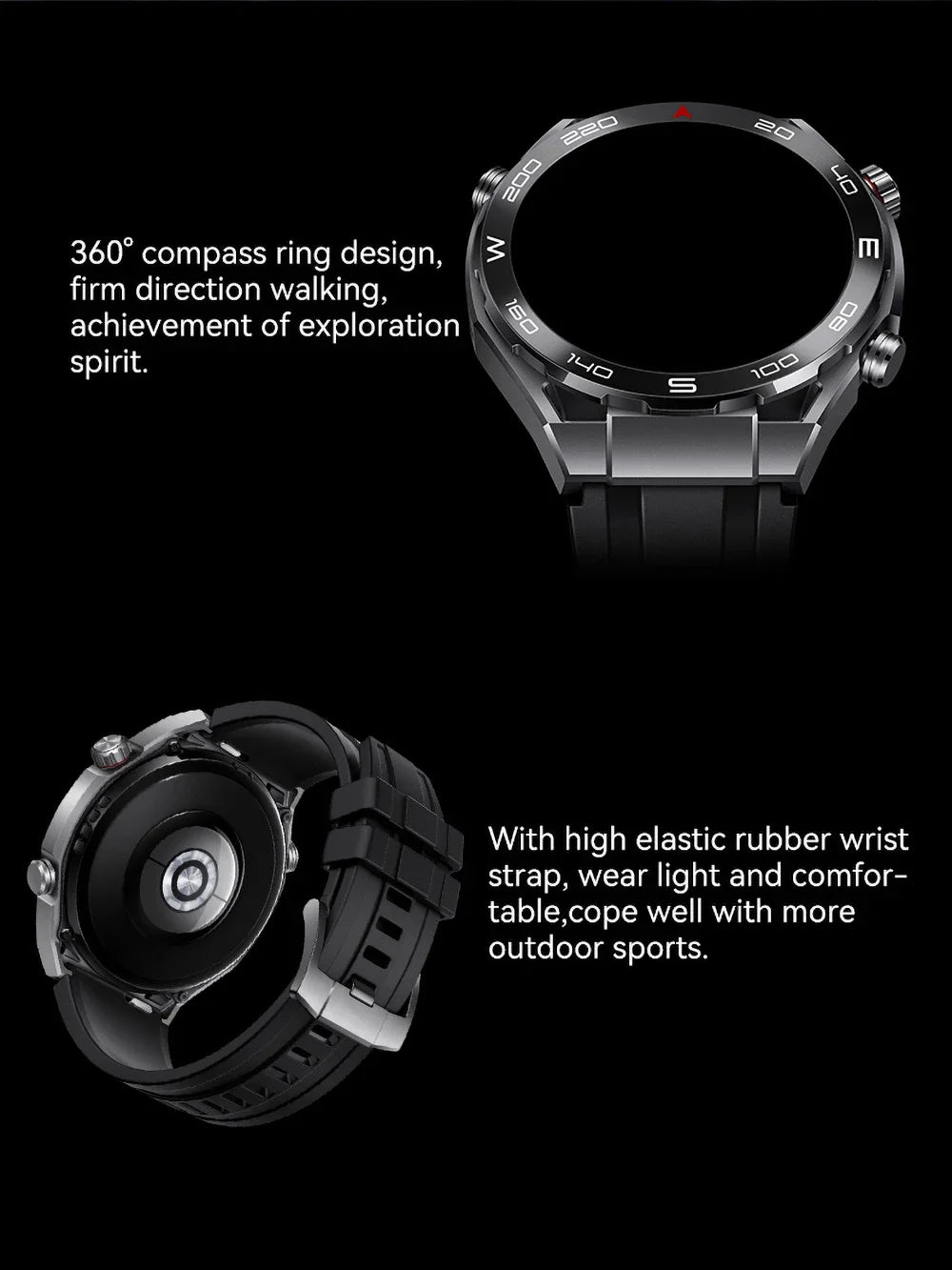 2024 NEW Smartwatch Ultimate Watch Bluetooth Call GPS Compass Heart Rate Bracelet Wireless Charging Business Smart Watch for Men