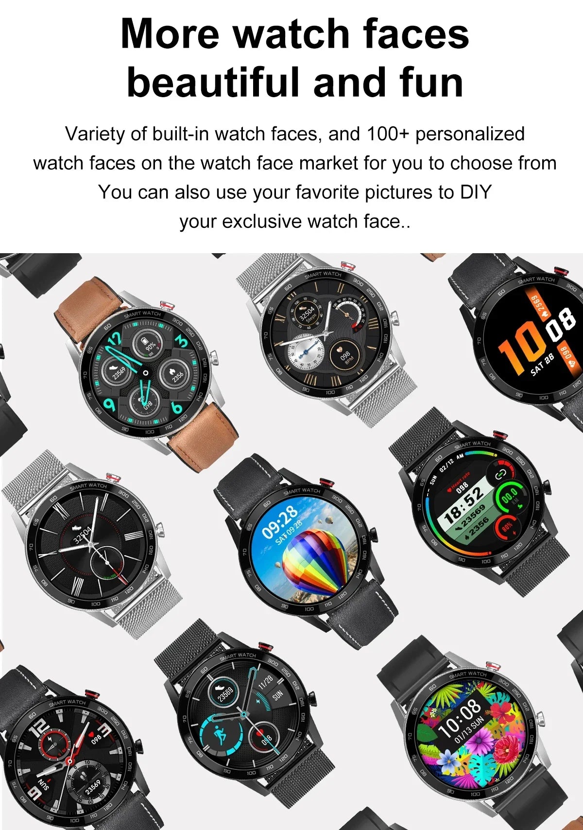 2024 New Bluetooth Call Smart Watch Men For Huawei Watch GT3 Waterproof Sport Fitness GPS Tracker Weather Display Men Smartwatch