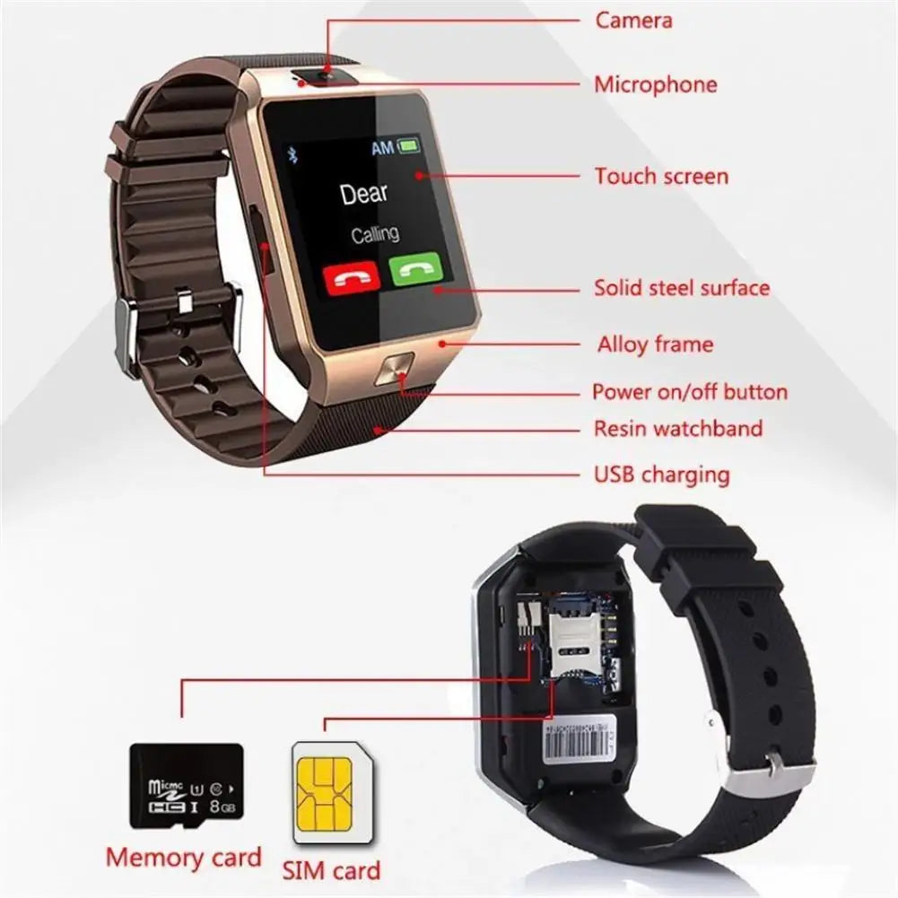 Multifunction Dz09 Sports Women's Watches Support Tf Card Ram 128m+rom 64m Smartwatch For Samsung Huawei Xiaomi Android Phone