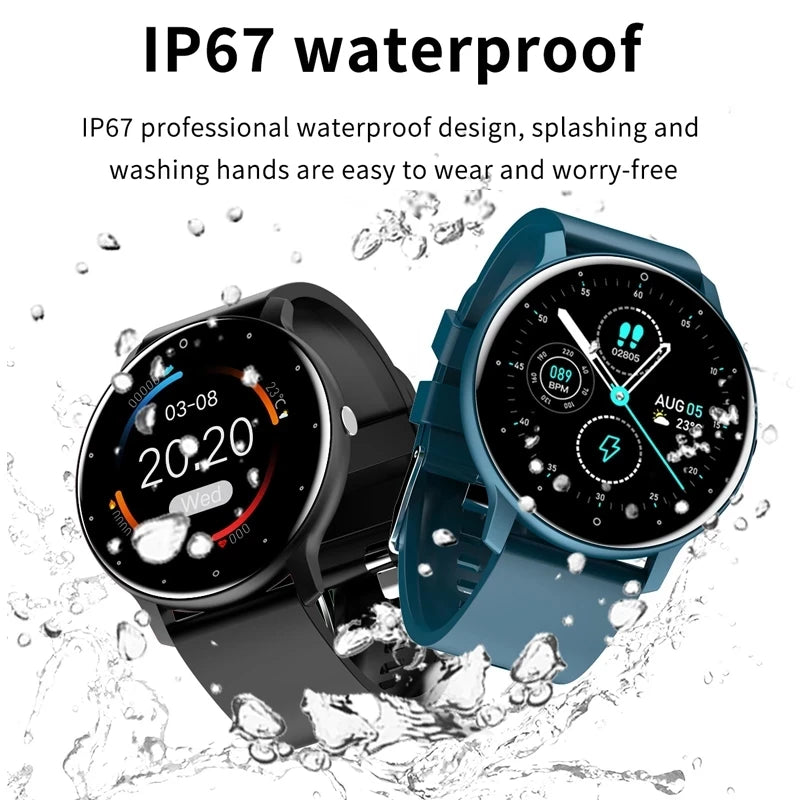 2024 Round Smart Watch Women Men Lady Sport Fitness Smartwatch Sleep Heart Rate Monitor IP67 Waterproof Watches For IOS Android