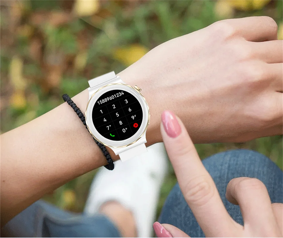 2024 New Fashion Smart Watch Women AMOLED HD Screen Heart Rate Bluetooth Call IP67 Waterproof Sport SmartWatch For Android IOS