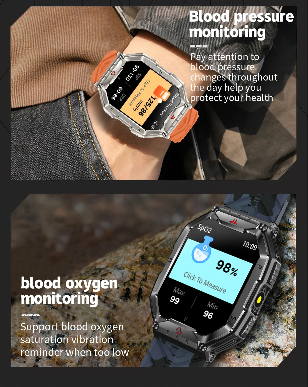 2024 New Rugged Military GPS Smart Watch Men AMOLED HD Screen Heart Rate Bluetooth Call Waterproof Outdoor SmartWatch For Xiaomi