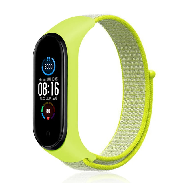 Suitable for Mi Band 3 4 5 Nylon Sports Band Wrist Strap Mi Band 3 4 5 Wrist Strap Suitable for Wrist Strap Wrist Strap