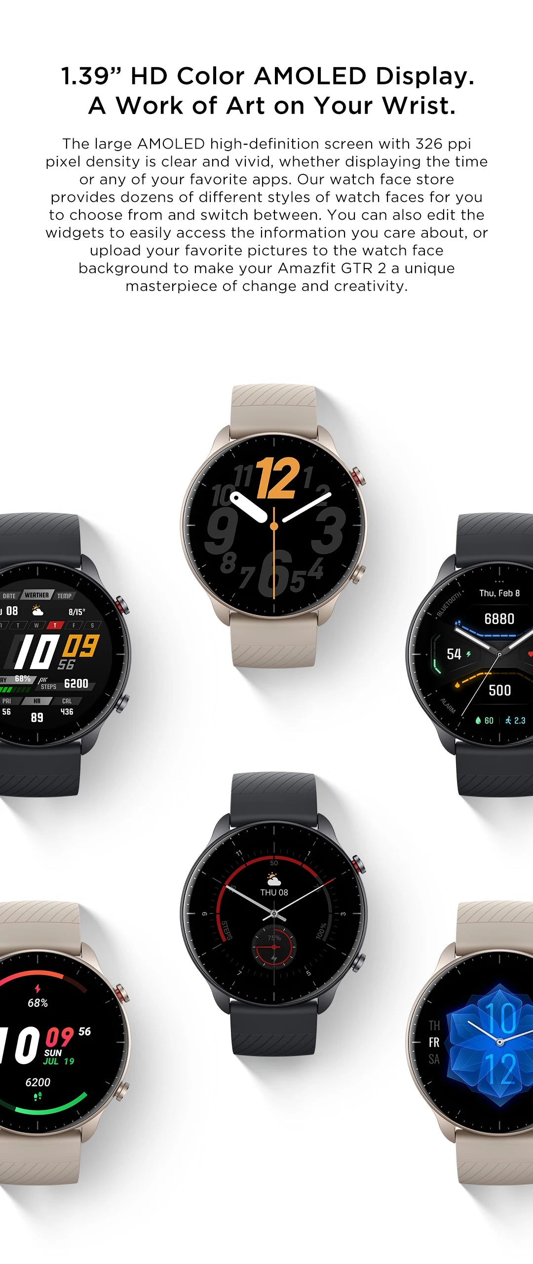 [New Version] Amazfit GTR 2 New Version Smartwatch 46mm  Alexa Curved Bezel-less Design Ultra-long Battery Life Smart Watch