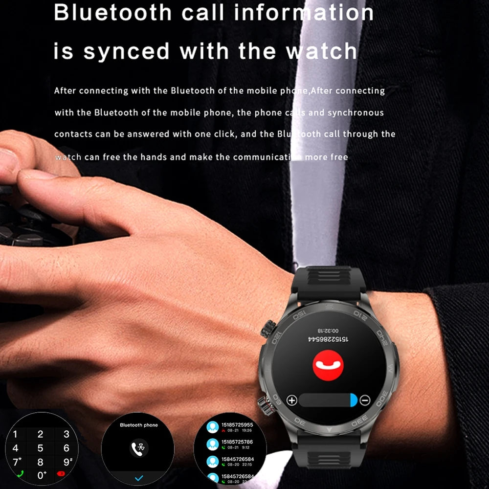 Compass Smartwatch Men Health Monitoring Waterproof GPS Sport Tracker HD Bluetooth Call Voice Assistant Smart Watch Men 2024 New