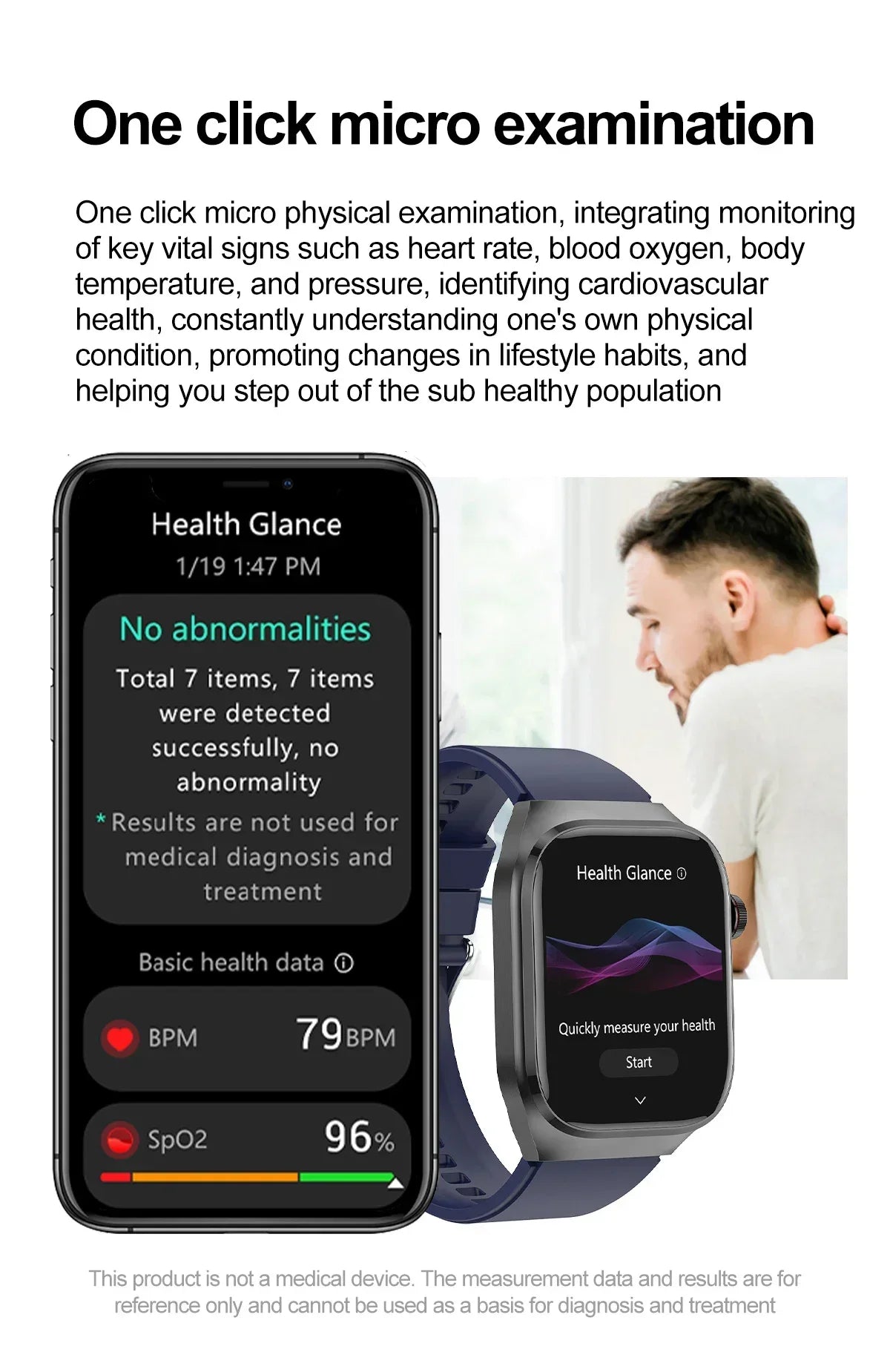 2024 New Medical Grade Health Smart Watch for Women Men Blood Sugar Fat Uric Acid Monitoring HD AMOLED Bluetooth Call smartwatch