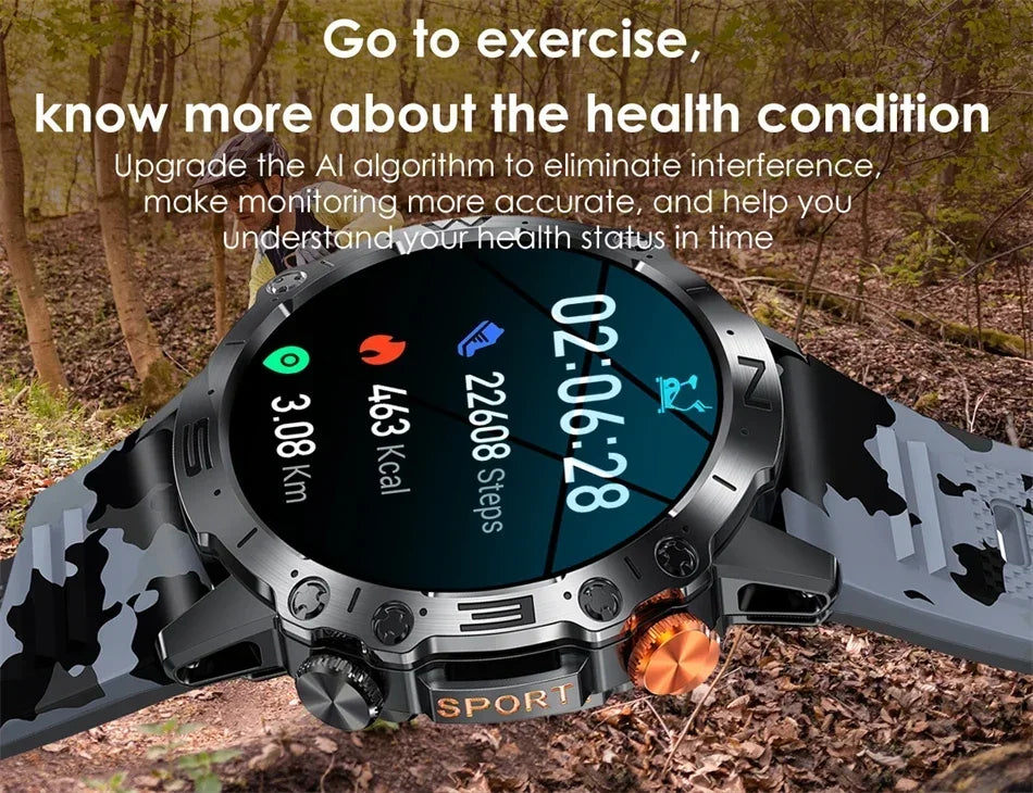 2024 Men Smart Watch AMOLED 466*466 1.43 inches 380mAh Bluetooth Call Fitness Tracker Custom Dial Heart Rate Sport Smartwatch