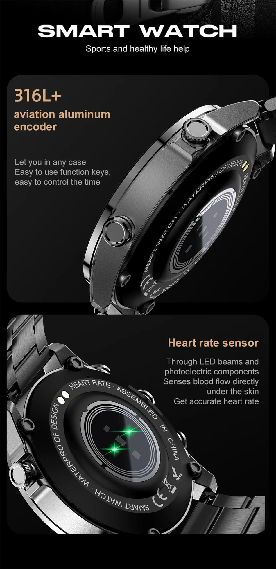 2024 New Men's Smart Watch AMOLED Screen Moment Display Time 400 MAH Ultra Capacity Battery Bluetooth Call Smartwatch Men Women