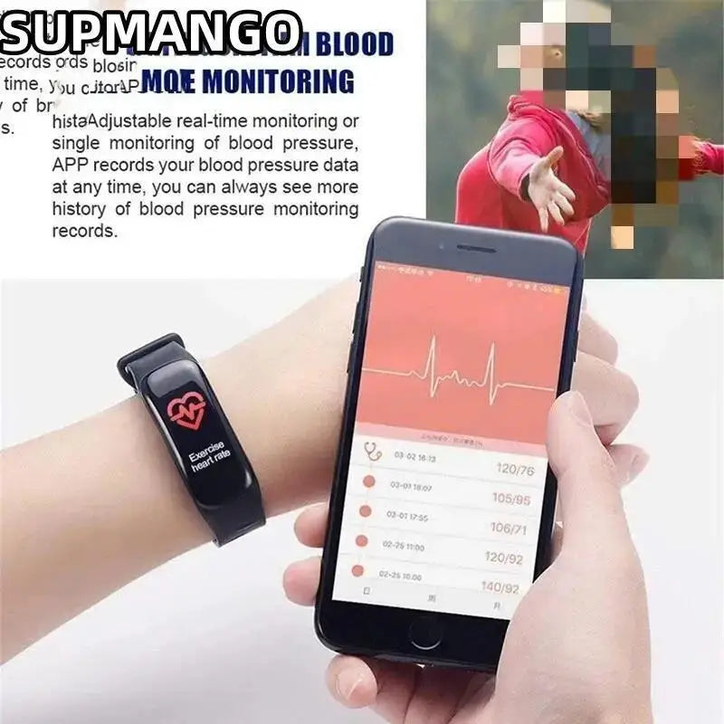 C1Plus Smart Watch Men Women Bluetooth Step Counting Sports Bracelet Fitness Tracker Heart Rate Blood Pressure Sleep