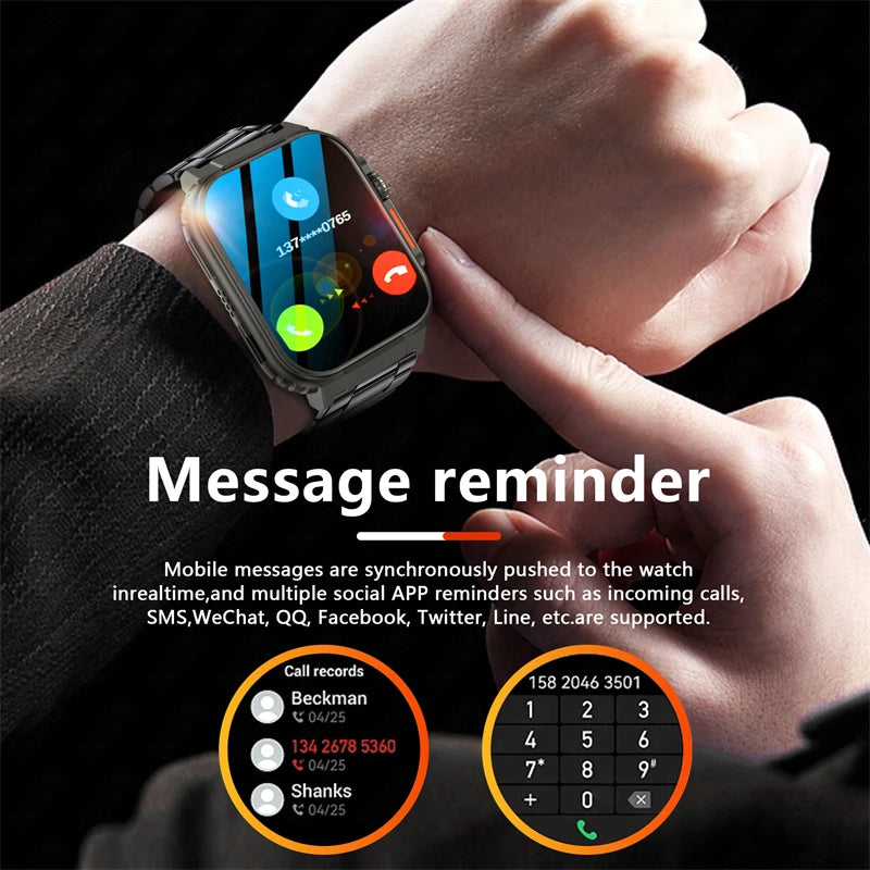 LIGE Men Smart Watch I68 Waterproof Bluetooth Call Bracelet Full Touch HD Wrist Watches Sleep Monitoring Tracker Smartwatch 2024