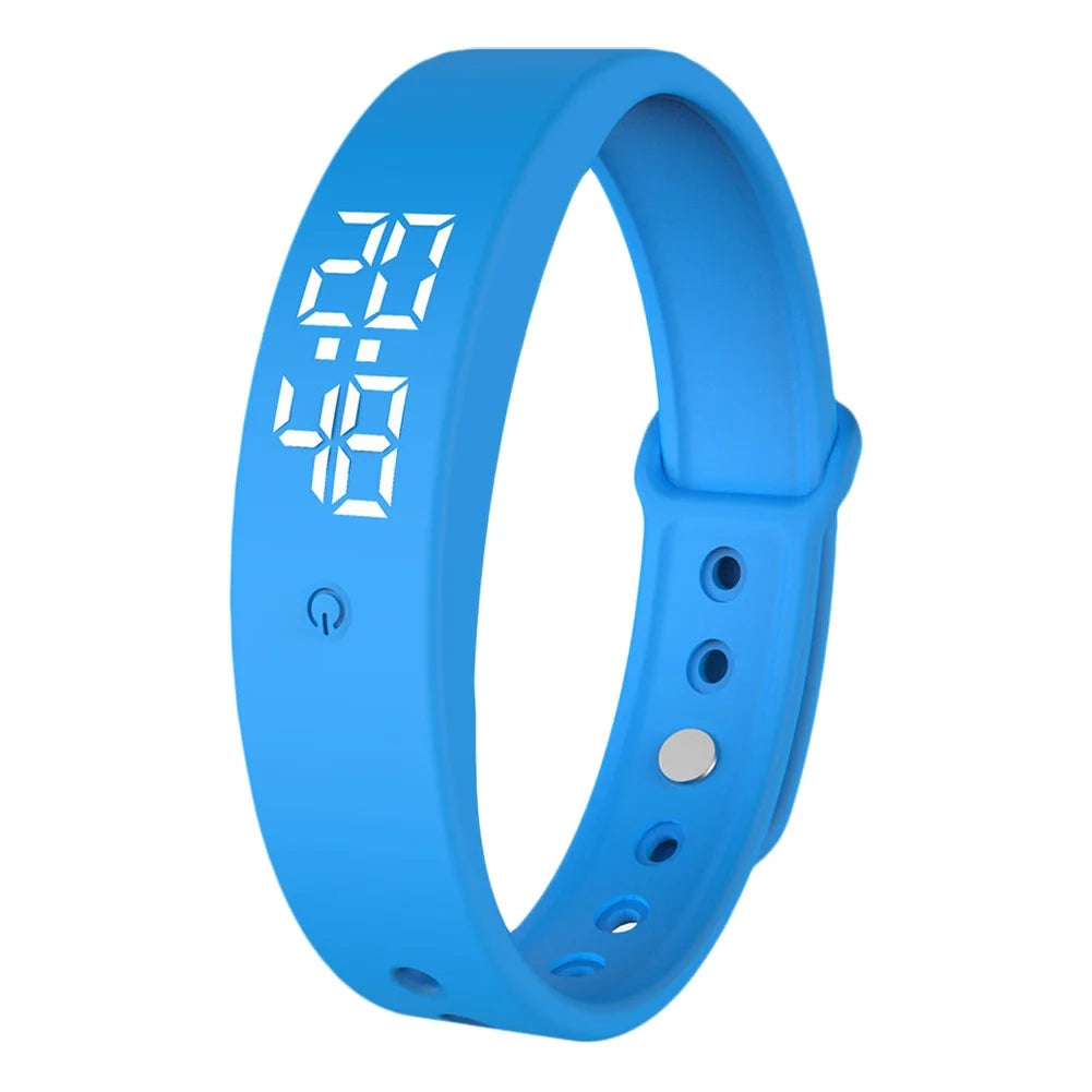 V9 LED Digital Smart Bracelet Clock Body Temperature Monitor Smart Band Wrist Watch Vibration Alarm Sports Wristband Smartband