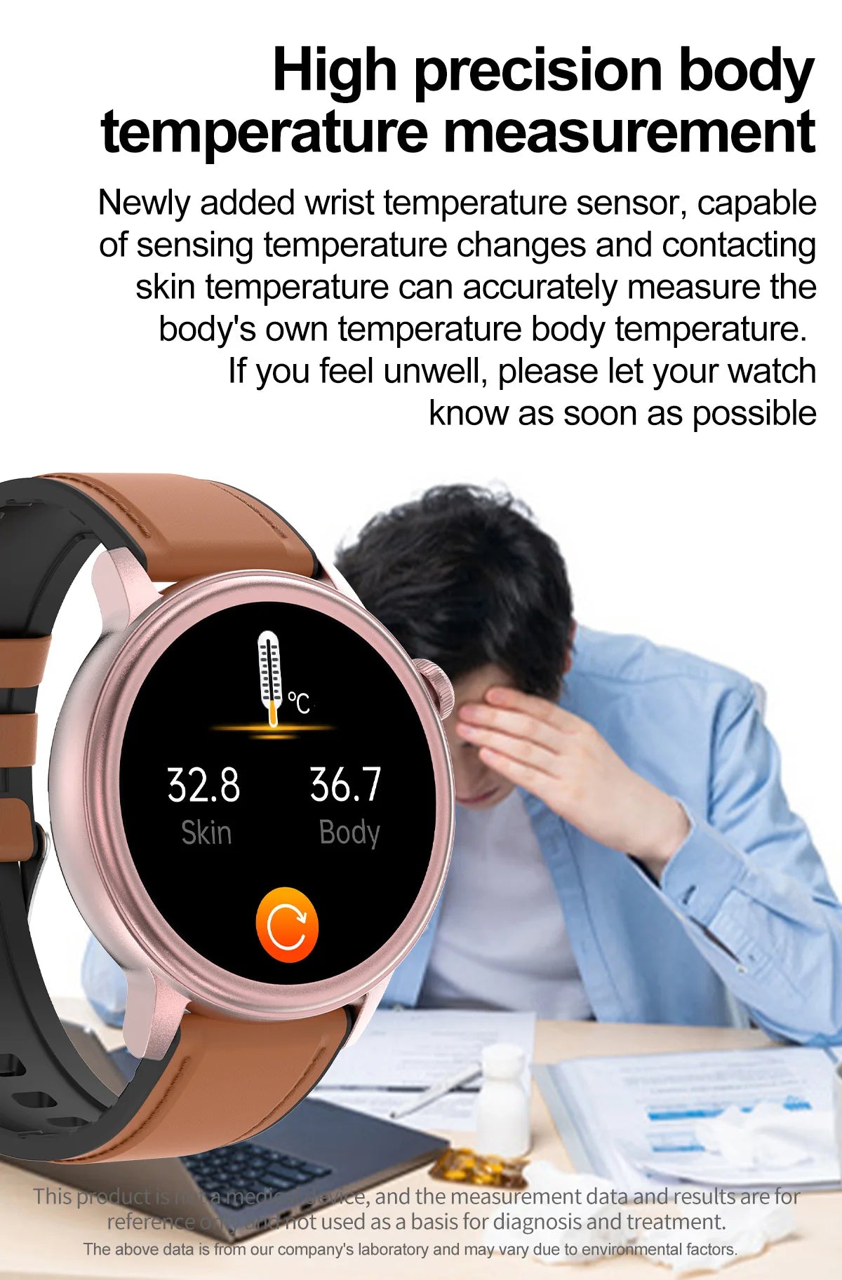 2024 New Blood Lipids Uric Acid Blood Glucose Smart Watch Men ECG+PPG HD 360*360 Full Screen Touch Bluetooth Call Smartwatch