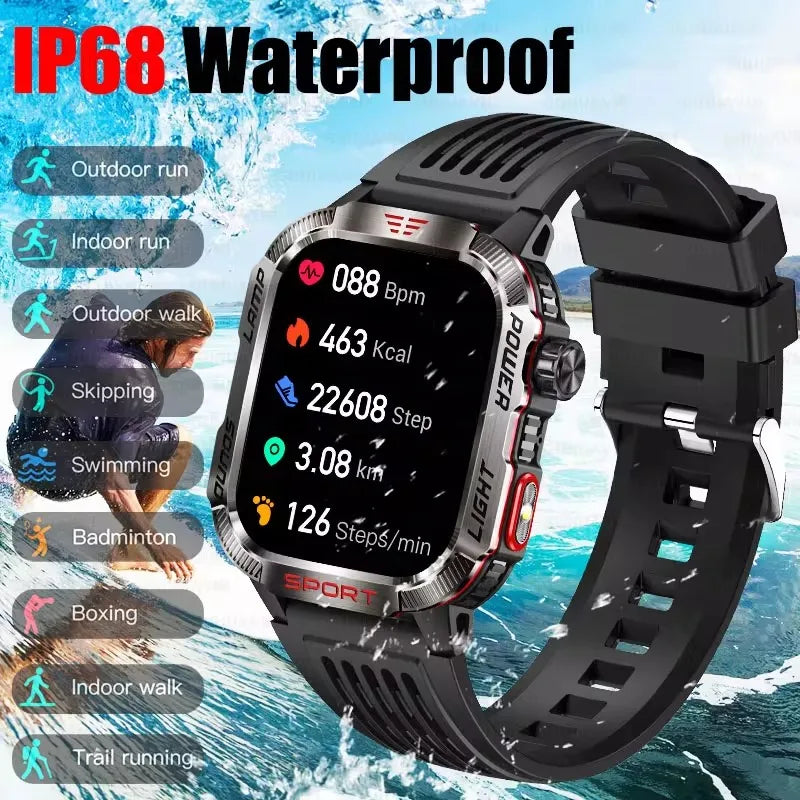 For Huawei Xiaomi HD AMOLED Smart Watch Men 2.01 inch Outdoor GPS Sport Compass Fitness Tracker Bluetooth Call Smartwatch 2024