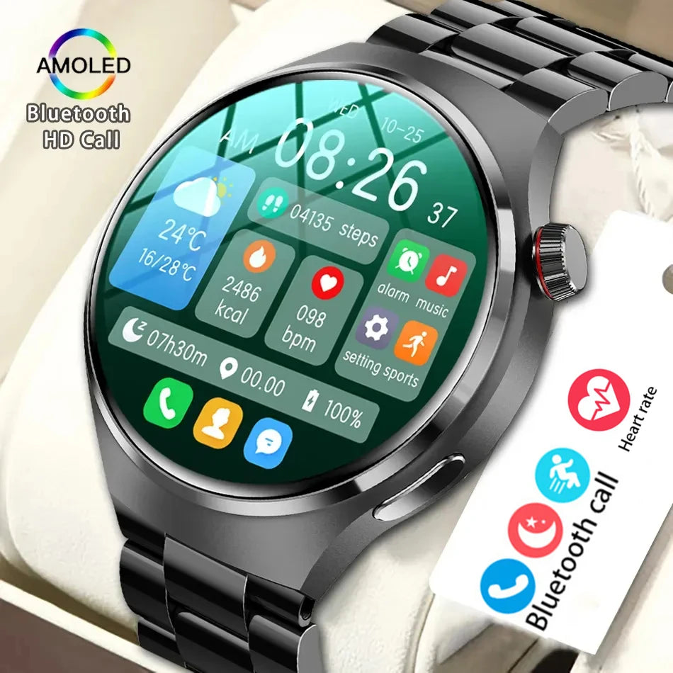 Relojes New watch4 smart watch for men AMOLED high-definition screen fitness sports watches Bluetooth call NFC smartwatch 2024