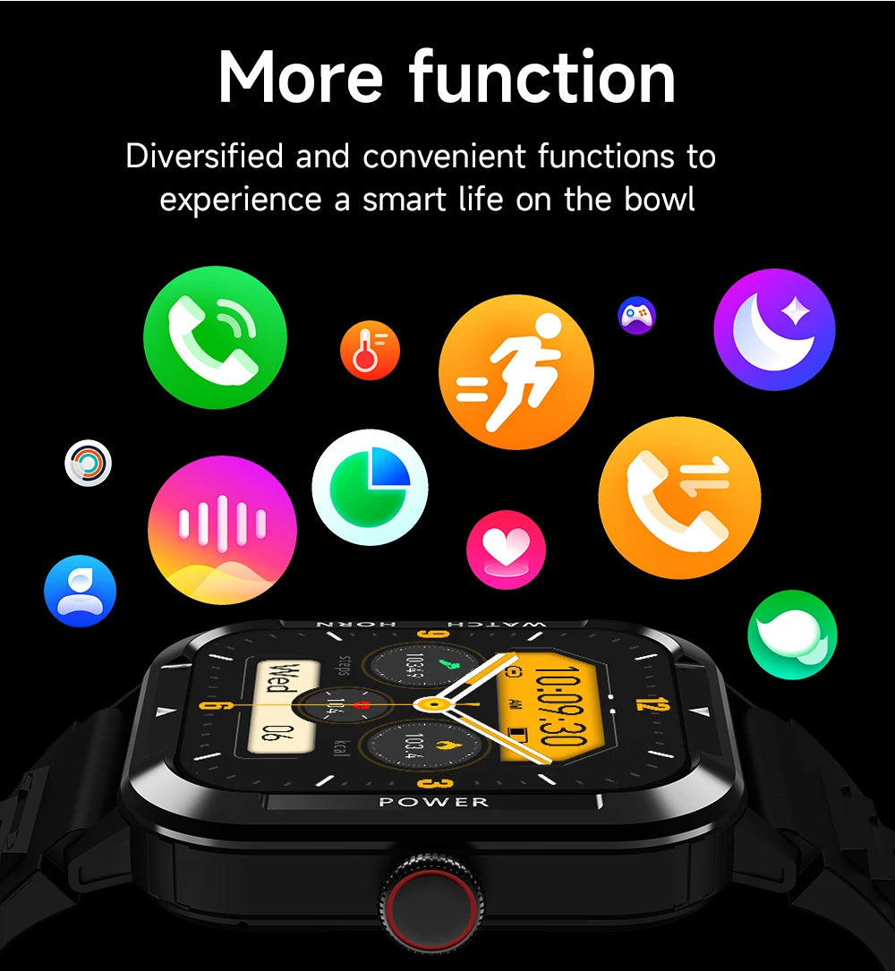 2024 Smart Watch Men Blood Glucose  Fitness Tracker Sports Watch Bluetooth Call Smart Clock Blood pressure Smartwatch For XIAOMI