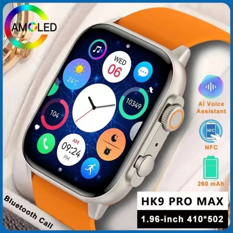 2024 New Men Smartwatch Ultra Bluetooth Call NFC IP68 Waterproof AMOLED Men Sports Track Smartwatch For Phone Huawei Xiaomi