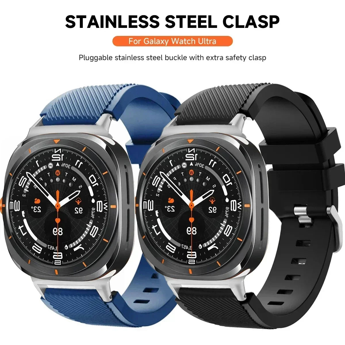 Silicone Sport Strap For Samsung Galaxy Watch Ultra 47MM Accessories Bracelet For Galaxy Watch 7 Ultra 47MM Soft Wristband