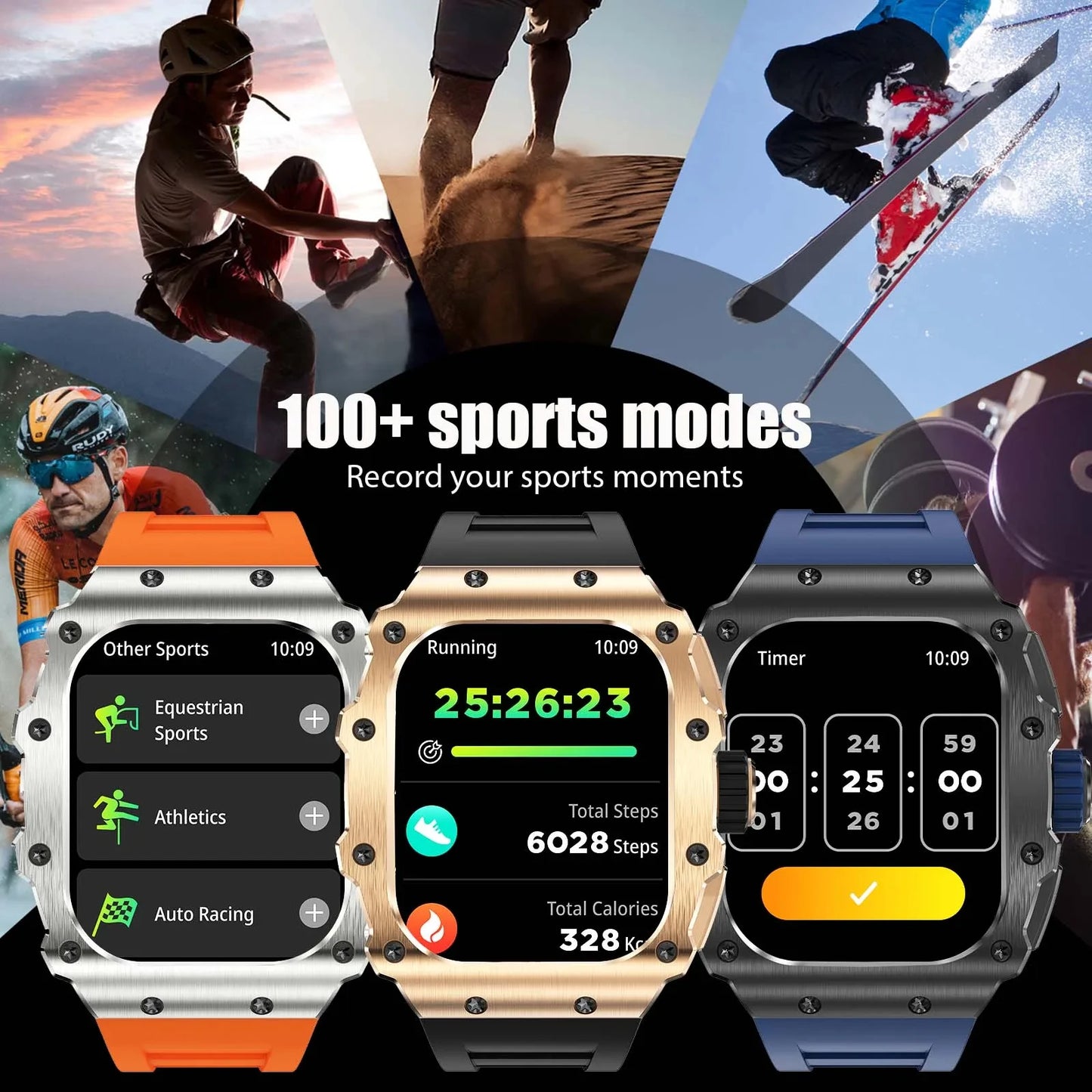 VWAR TANK M3 Pro Smart Watch Men AMOLED AOD Bluetooth Call Men's Sport Smartwatch IP68 Waterproof for Android IOS Business Clock