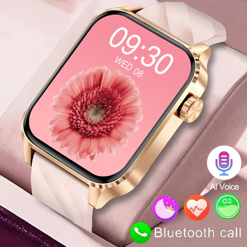 LIGE Smart Watch Women Full Touch Screen Bluetooth Call IP68 Waterproof Sports Fitness Tracker Smartwatch Women Reloj Mujer +box