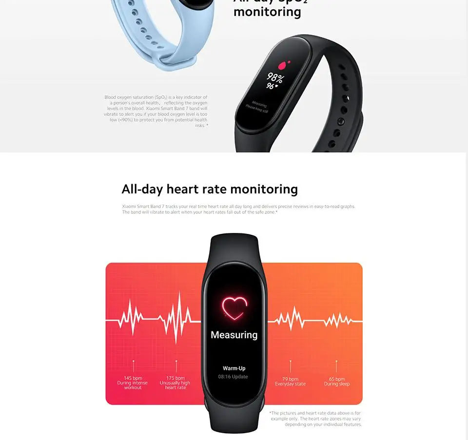 Original Xiaomi Mi Band 7 Smart Watch Bracelet Global Version International Edition Newest! In Stcok Now!