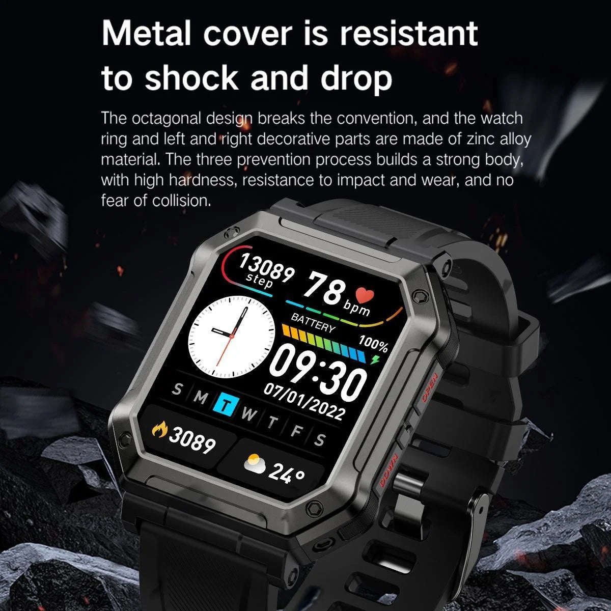 2024 NEW Military Smart Watch for Men (Answer/Make Call), 1.91 Inches HD Display Outdoor Tactical Sports Rugged Smartwatch