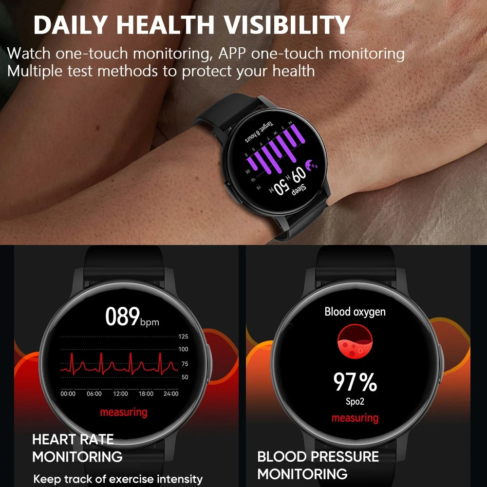 2024 New Bluetooth Call Smartwatch Women Customized dial Watch Men Sports Fitness Tracker Heart Rate Smart Watch For Android IOS