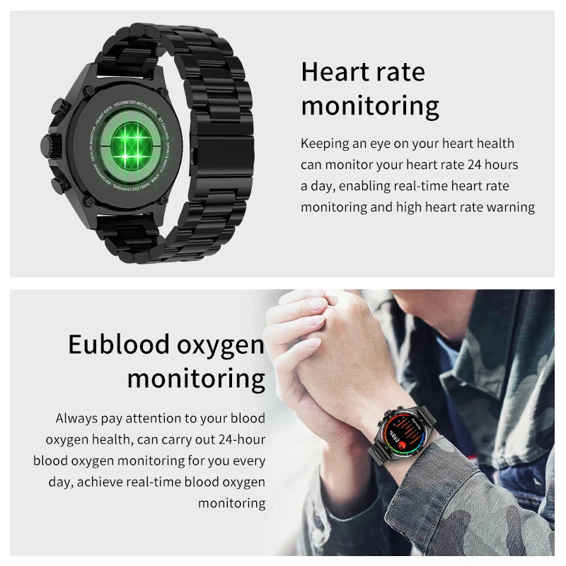 2024 NFC Access Control Compass Positioning Smart Watch Men Waterproof Smartwatch Outdoor Sports Fitness Watch For Android IOS