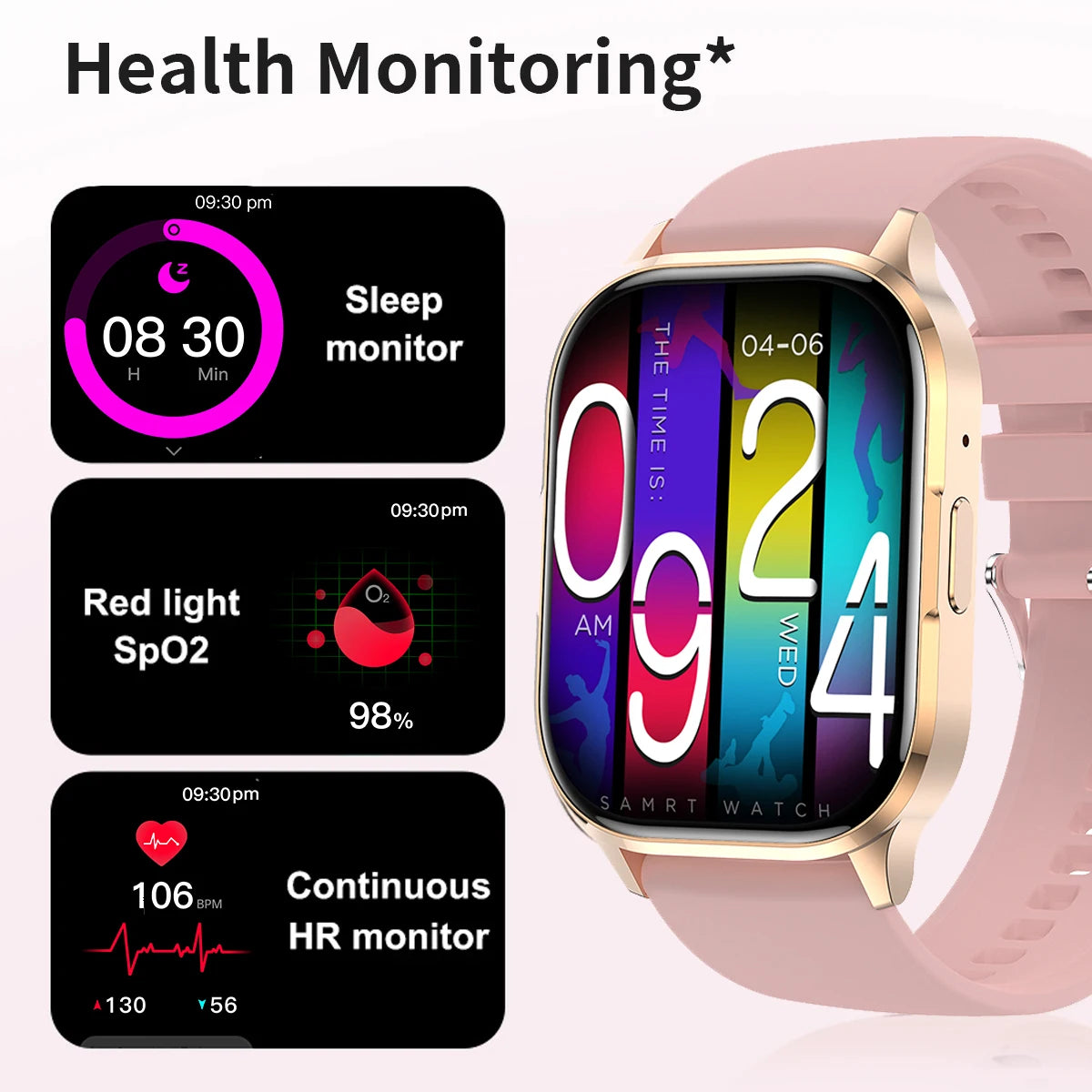 2024 Smart Watches Women Smartwatch Ladies Wristwatch Girls Smart Bracelet Bluetooth Call Sports Digital Watches for Android iOS