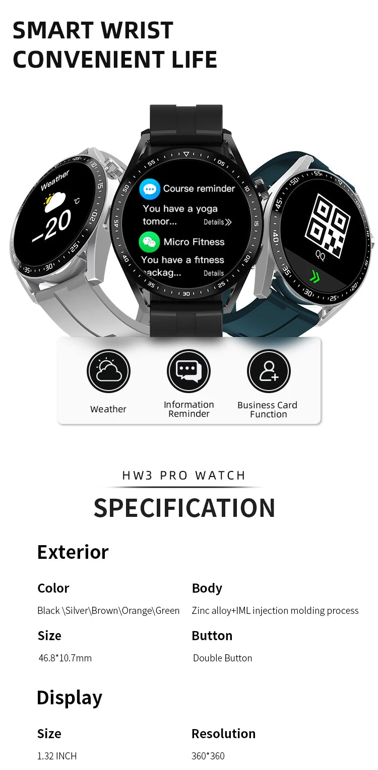 2024 Smart Watch Full Screen NFC Bluetooth Call Heart Rate Monitor Sport Wireless Charger Men Women Smartwatch for iOS Android