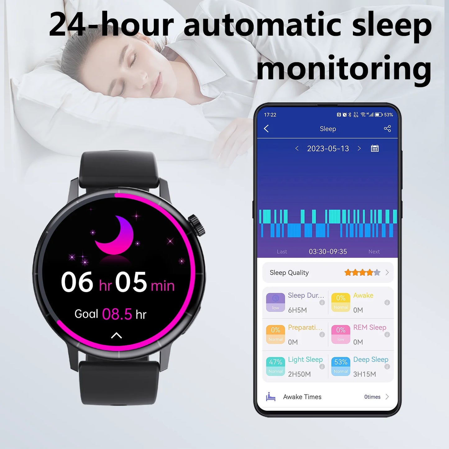 Smart Watch 2024 Bluetooth Call Heart Rate Blood Glucose Blood Oxygen Monitoring Fitness Tracker Smartwatch For Men And Women