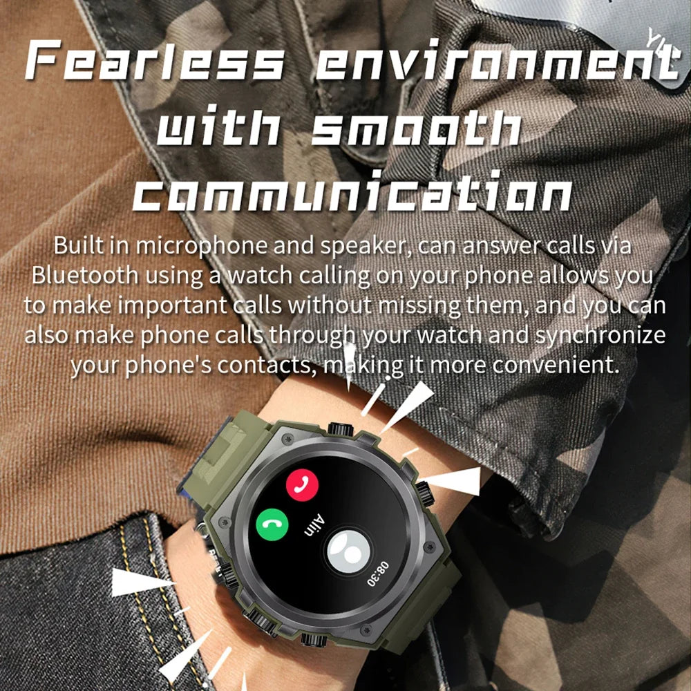 New 1.46" 360*360 HD Display 2024 Smart Watch Men Sport Bluetooth Call IP68 Waterproof Blood Pressure Fitness Tracker Smartwatch