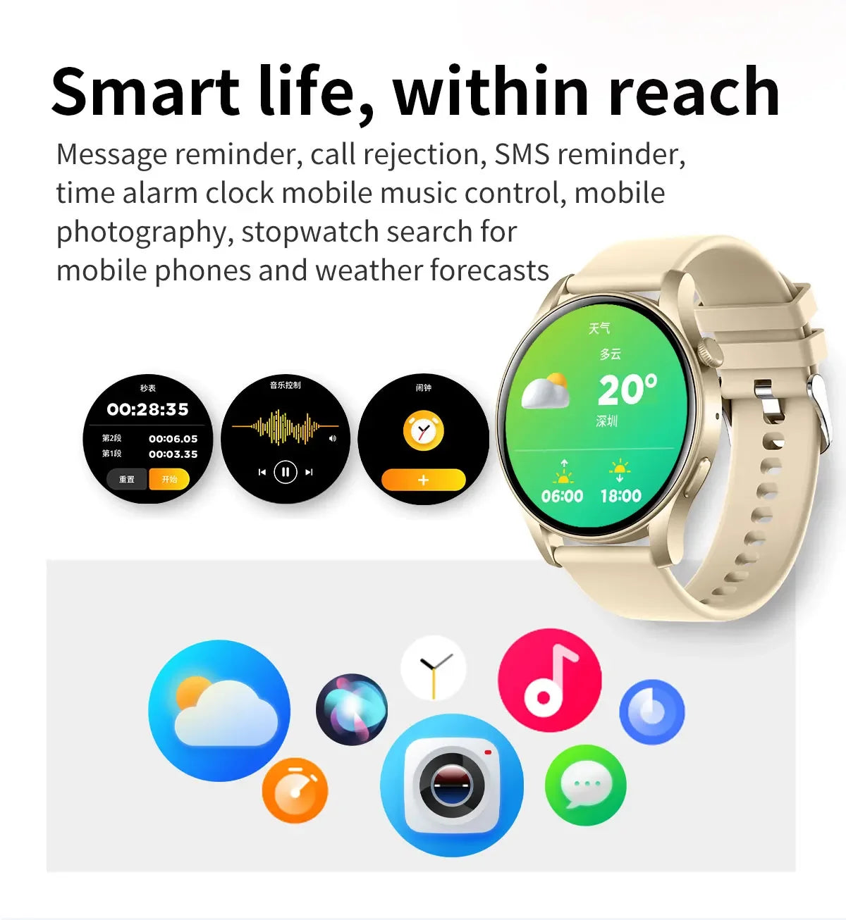 MAOYUAN 2024 New Bluetooth Call Smart Watch for Women and Men with Multi Sport Mode AMOLED Screen Waterproof Couple Smartwatch