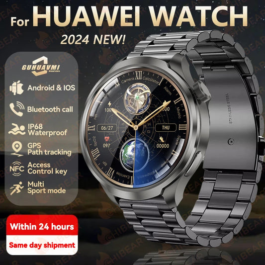 2024 New GPS Smart Watch Men GT4 Pro 360*360 HD Screen Heart rate IP68 Waterproof Blood Sugar Smartwatch BT Call NFC Watch 4 Pro