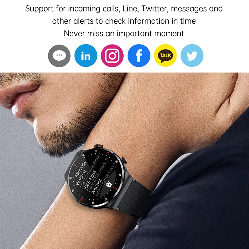 2024 Luxury Smart Watches Men NFC BT Call Fitness Waterproof Sports Wrist Intelligent Smartwatches for Women Kids Xiaomi Huawei