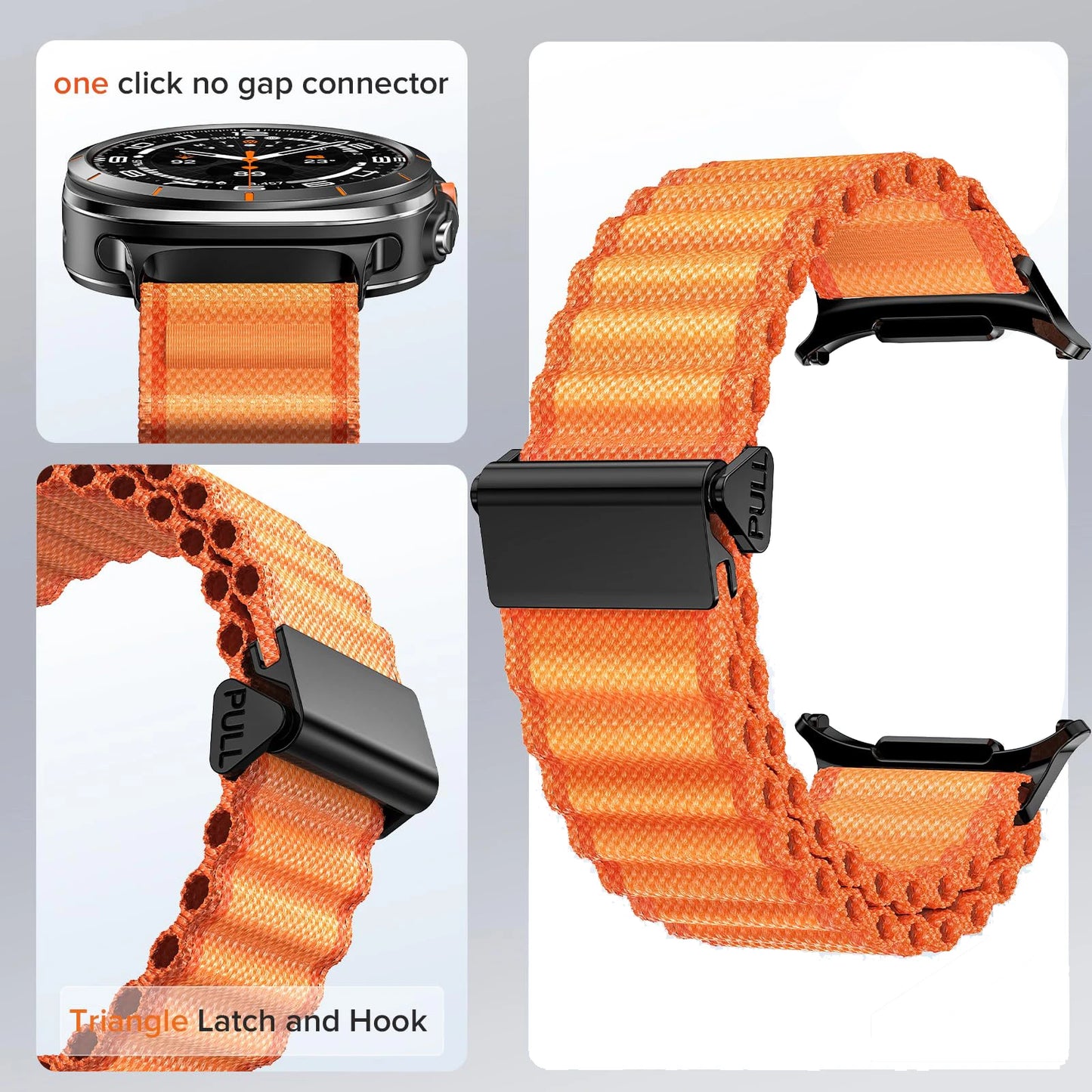 Sport Trail Band For Samsung Galaxy Watch 7 Ultra Strap 47mm accessories Nylon ocean belt bracelet Galaxy watch Ultra band 47 mm