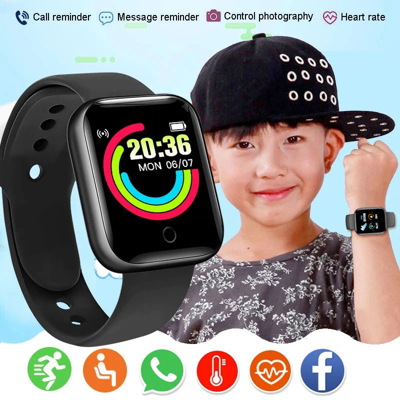 D20 Children Kids Smart Watch Boys Girls Sports Men Women Smartwatch Blood Pressure Smart Clock Child Fitness For Android IOS