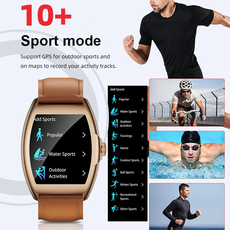 High-end Luxury Smart Watch 2024 Man Smartwatch AW73 Bluetooth Call HD Screen Touchscreen Waerproof For Huawei Xiaomi pk P68 P71