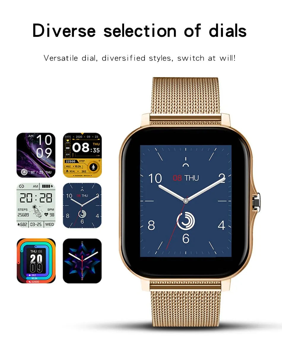 2024 Smart Watch For Men Women Gift 1.44' Full Touch Screen Sports Fitness Watches Bluetooth Calls Digital Smartwatch Wristwatch