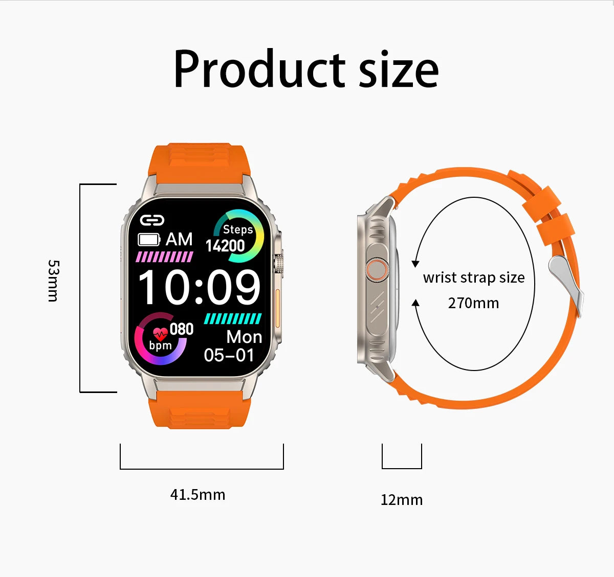 2024 NEW Blood Glucose Smartwatch HRV Heath Monitoring Blood Pressure Heart Rate Sports Bluetooth Call Answer Smart Watch