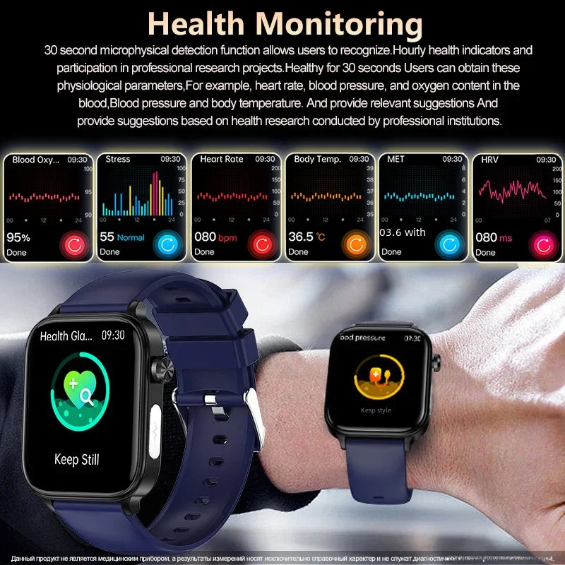 2024 New  ECG+PPG Bluetooth Call Smartwatch Blood Sugar Uric Acid Health Smart Watch Sports Smartwatch Men For Xiaomi