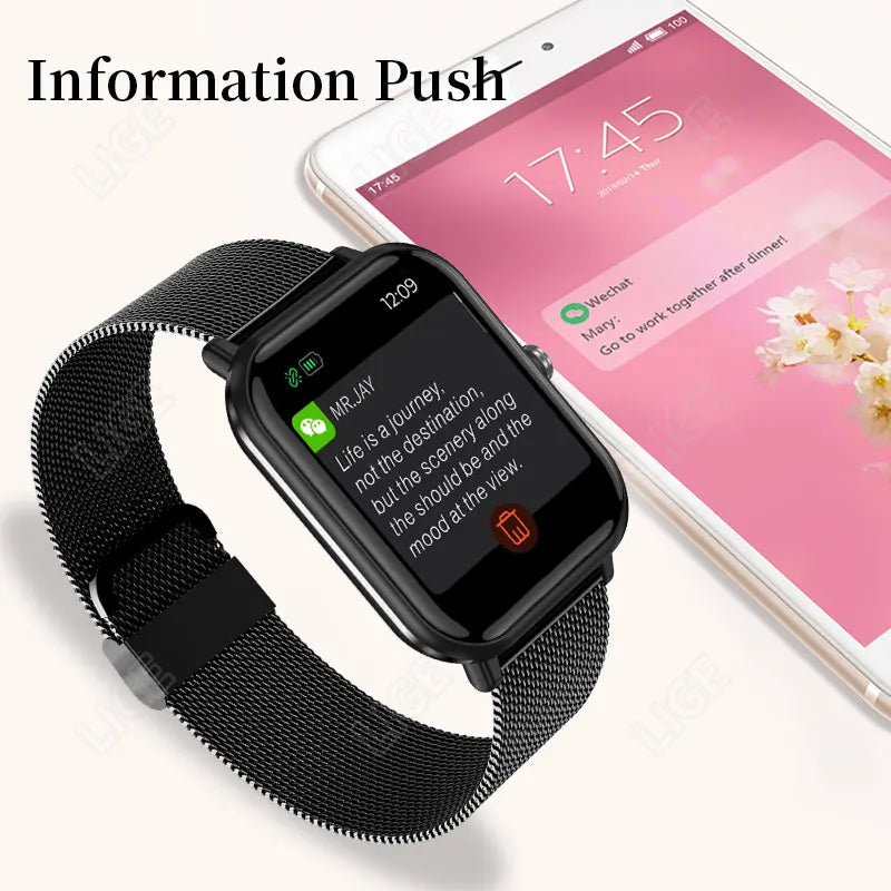 LIGE New For Xiaomi Q9 Pro Smart Watch Women Men Watch Touch Dial Call Music Smartclock Fitness Tracker Sport Smartwatch 2024