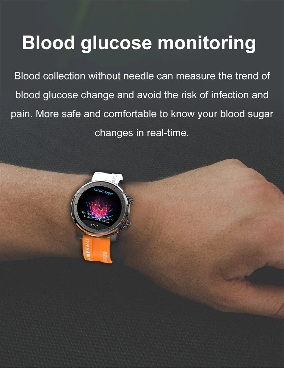 2024 New Bluetooth Call Smartwatch Men Heart Rate Blood Pressure Sports Fitness Tracker Waterproof Smart Watch For Android IOS