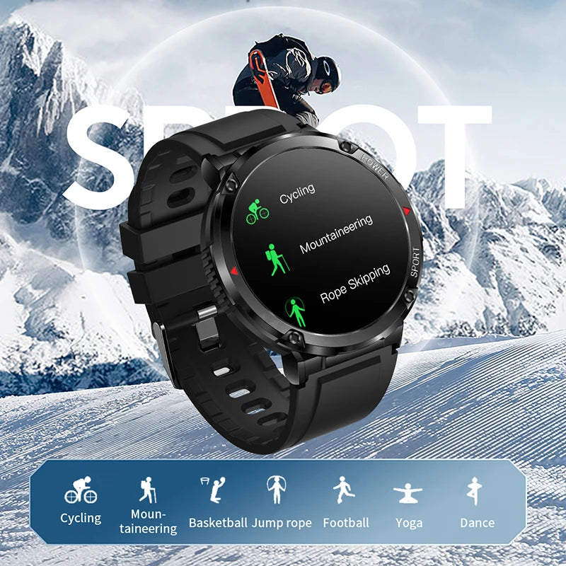 For Huawei 600mAh Battery Watch For Men Smart Watch In 2024 Bluetooth Call Smartwatch Fitness Sports Clock 1.6 Inch HD Screen