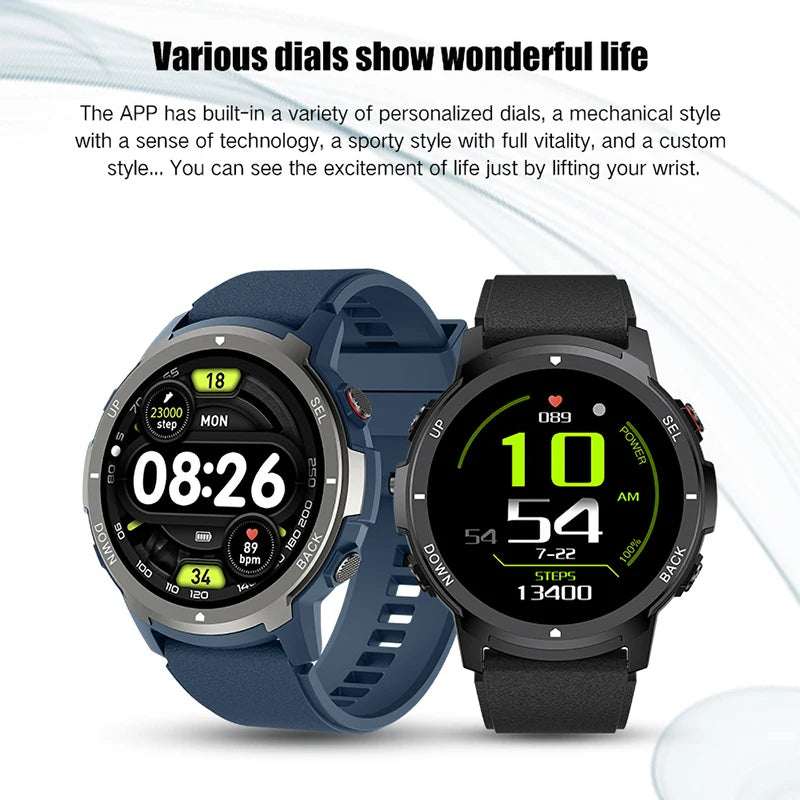 2024 Sports Smartwatch Fitness Tracker Multifunction Bluetooth Call 4 Buttons Waterproof Men Smart Watch Women