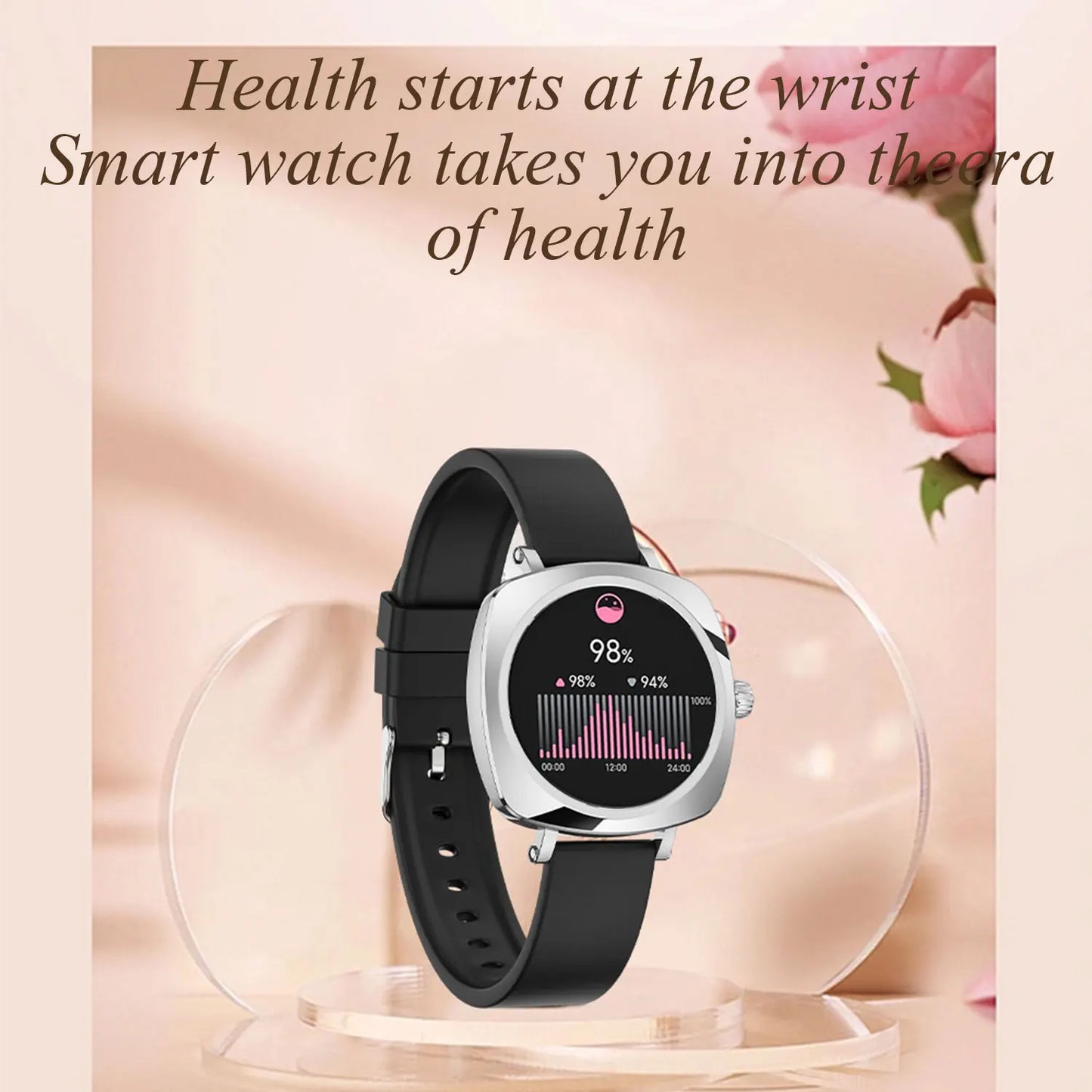 2024 Fashion Smart watches for Women Amoled screen Heart Rate IP68 Waterproof Android Round Shape  Digital BT call smart Watch