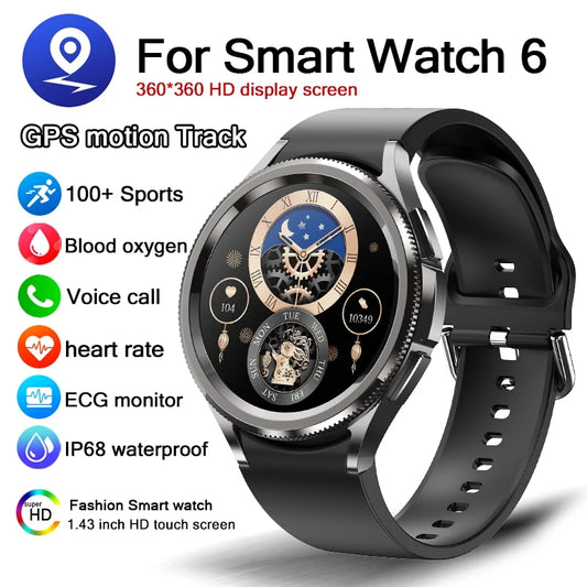 For Huawei Xiaomi New Smart Watch Men 1.46 inch Display AI Voice GPS Sport Fitness Tracker Bluetooth Talk Smartwatch Women 2024